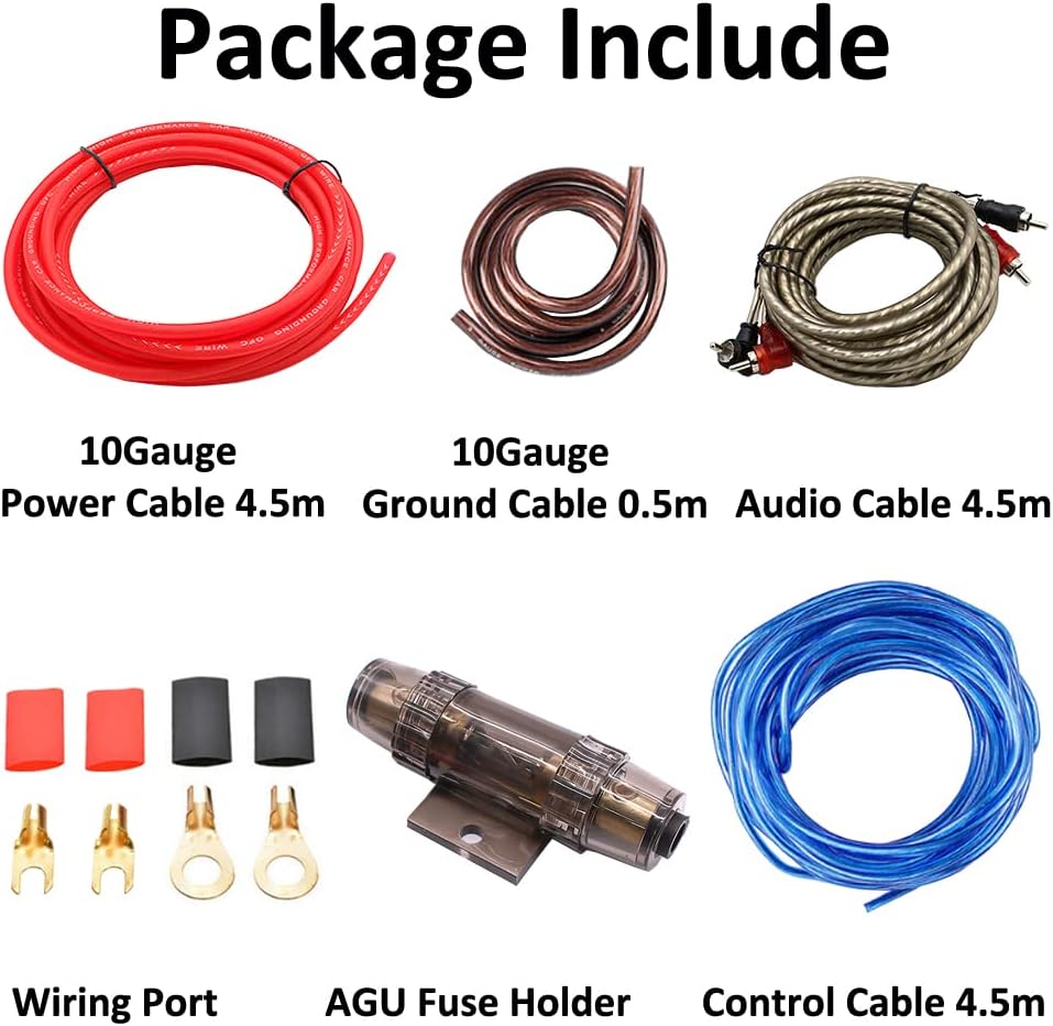 Kit de Cable de 1500W 8GA 60AMP Subwoofer o Etapa