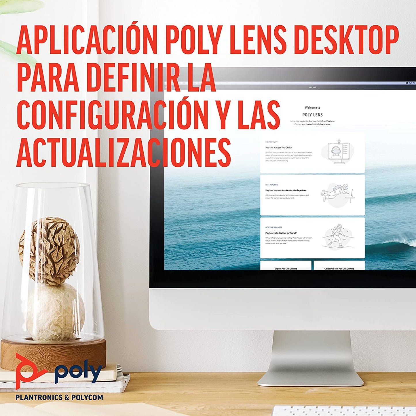 Poly – Altavoz manos libres inteligente Poly Sync 40 (Plantronics) -Espacios de trabajo flexibles - Se conecta a PC/Mac mediante un cable USB-A/USB-C y a teléfonos inteligentes a través de Bluetooth